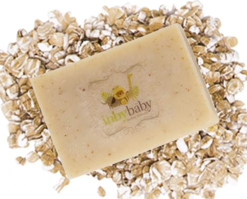 INBYBABY Serene Soap on top of oats
