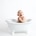 Baby Smiling in a Bathtub